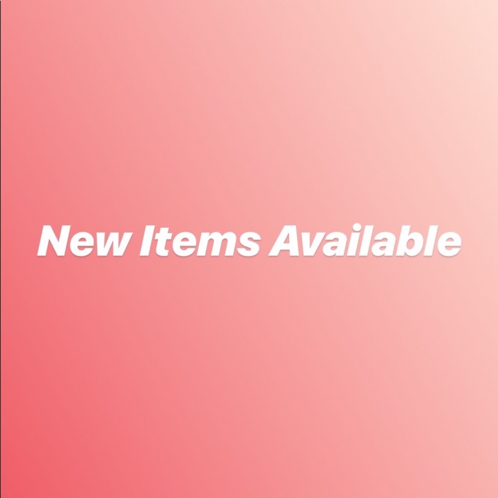 All new items going up on 05/01/19